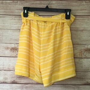 Gibson Yellow Paperbag Tie Waist Shorts NWT